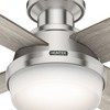 Hunter Dempsey 52" Lighted Ceiling Fan Brushed Nickel Finish with Integrated LED and Handheld Control - 3 of 4