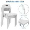 Dining Chairs, Stackable Modern Kitchen Chairs, Plastic Dining Room Chair with Metal Legs, Easy Assembly, Waterproof & Stain-Resistant - 4 of 4