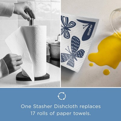 stasher Premium Reusable Dish Cloth Paper Towels - 3pk