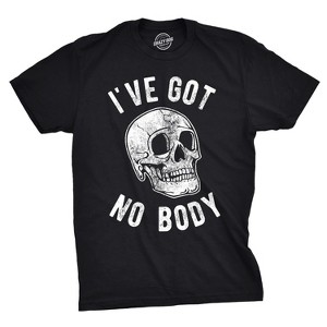 Mens Ive Got No Body T Shirt Funny Skeleton Skull Halloween Tee For Guys - Crazy Dog Men's T Shirt - 1 of 4
