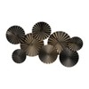 SAGEBROOK HOME 31" Metal Pleated Wall Discs Gold: Contemporary Sunburst Design, Abstract Art, Horizontal Orientation - 4 of 4