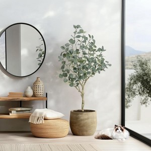 Artificial Tree Plant Eucalyptus Tree, Modern Large Fake Plant Decor in Pot for Indoor Outdoor,Home Office Ideal Housewares Gift Decoration - 1 of 4