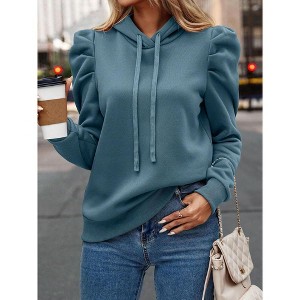 Clearlove Womens 2025 Hoodies Drawstring Hooded Pullover Casual Long Sleeve Sweatshirt - 1 of 4