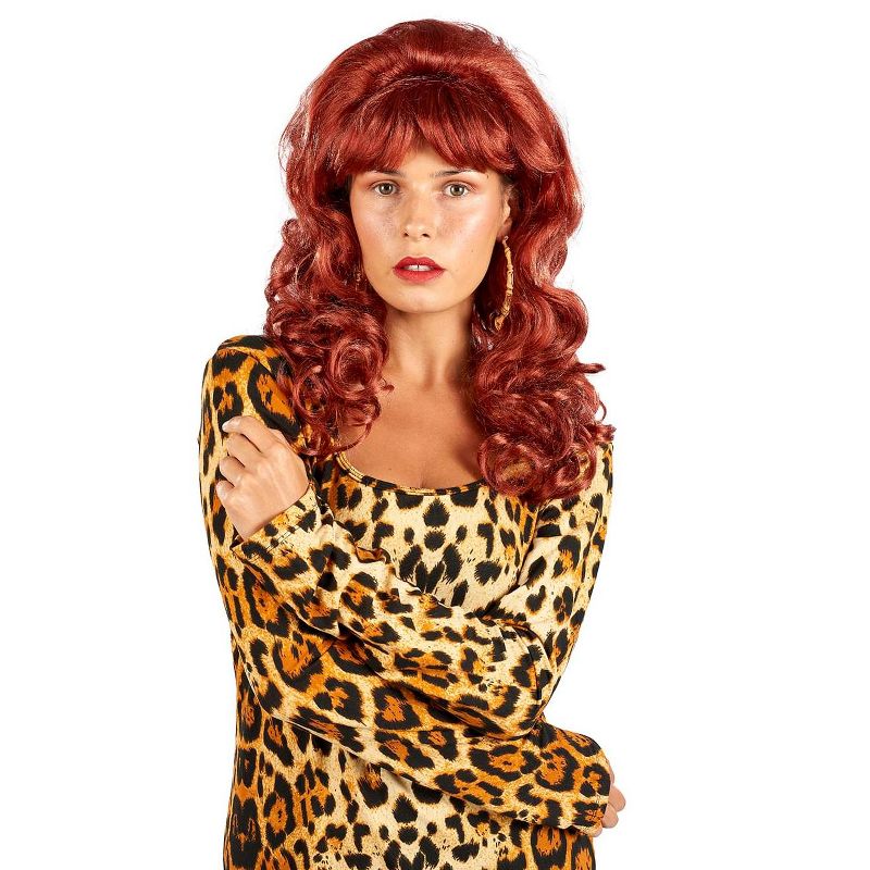 Orion Costumes Curly Red Synthetic Wig Costume Accessory for Adults Inspired by Married With Children Peg Bundy| One Size Fits Most, 1 of 3