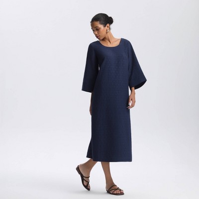 Женские платья A New Day Women's 3/4 Sleeve Midi A-Line Dress - A New Day™ Chocolate L — фото 3