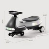 SEVOBAL Toy Vehicles, Kids Wiggle Ride On Car with Music for Children Indoor and Outdoor Play, White+Black, 29.92"*12.99"*14.56" - 4 of 4