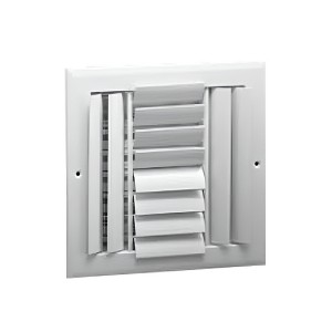 Hart & Cooley 12"x12" Aluminum Curved Blade Register Multi-Shutter Damper, 4-Way - 1 of 4