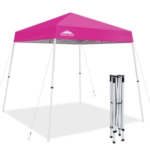 EAGLE PEAK 8x8 Slant Leg Pop Up Canopy Tent Easy Setup Instant Outdoor Beach Canopy 8x8 Base 6x6 Top - 1 of 4