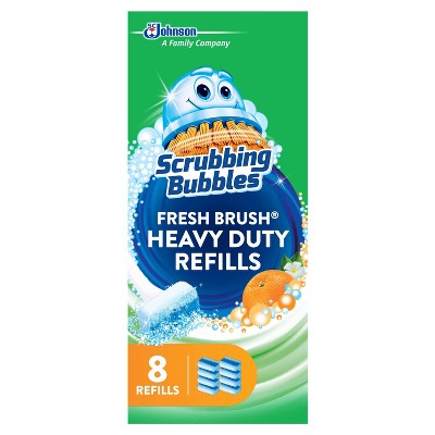 Scrubbing Bubbles Fresh Brush Toilet Cleaning System Citrus Scent Flushable Refill - 8ct