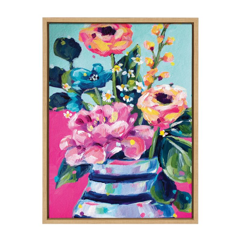Kate &#38; Laurel All Things Decor 18&#34;x24&#34; Sylvie Miss Mabel&#39;s Summer Bouquet Framed Wall Art by Rachel Christopoulos Natural, 2 of 7