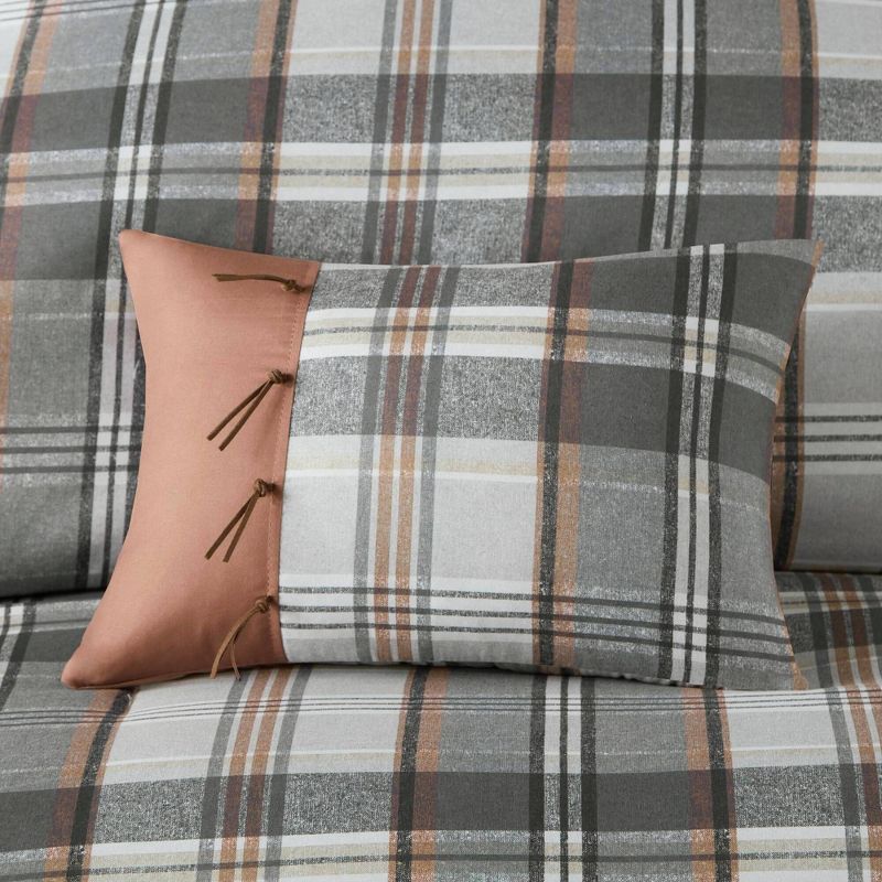 Intelligent Design Reeve Ultra Soft Plaid Microfiber Comforter Set Tan, 4 of 14