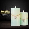 LumiPur 3.5"x5" Signature Coastal Collection Natural Flameless LED Candle Sea Foam Green - 4 of 4