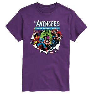 Men's - Marvel - Avengers Paper Rip Short Sleeve Graphic T-Shirt - 1 of 4