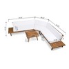 Maggift Patio Seating Sets Outdoor, Featuring Unique Design, Ideal for Chats, Perfect for Gardens, Living Spaces, Beige, 76.5"*27.5"*26.75" - 2 of 4