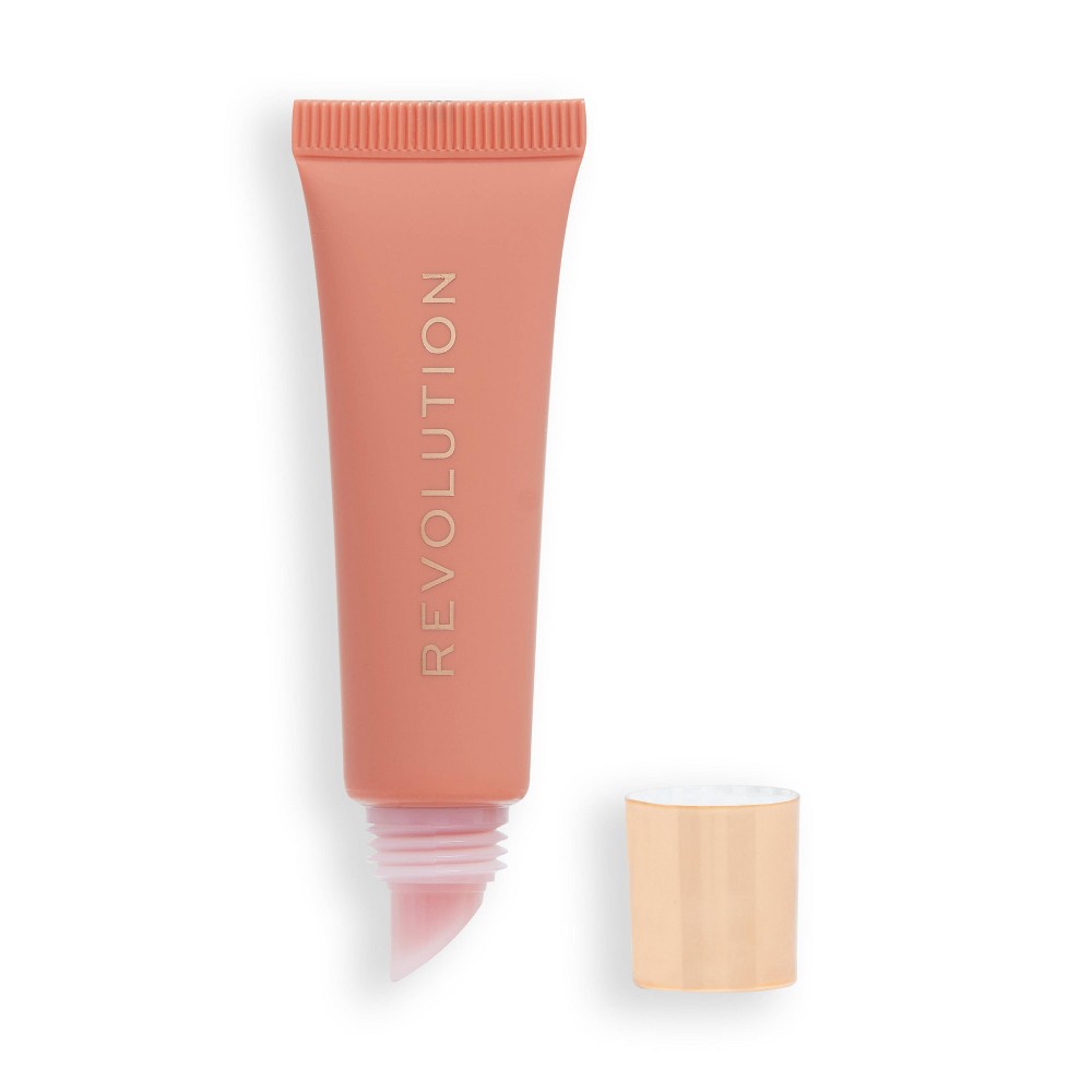 Makeup Revolution Juicy Peptide Lip Balm - Nude Spice - 0.27 fl oz: Moisturizing, Nourishing, Tube, Gloss Finish