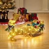 Gold Reindeer and Sleigh Set for Christmas Decorations, Metal Frame Christmas Elk Ornaments - 4 of 4