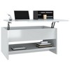 vidaXL Coffee Table High gloss white Engineered wood 31.5 x 19.7 x 15.7 in - 4 of 4