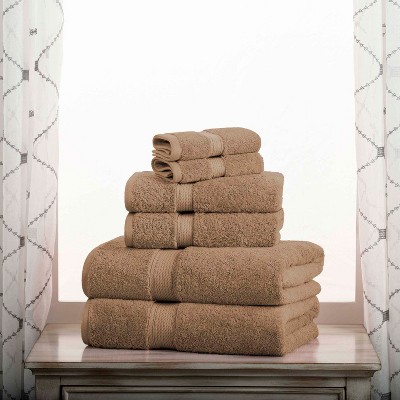 Luxury Latte Egyptian Cotton 6-Piece Towel Set