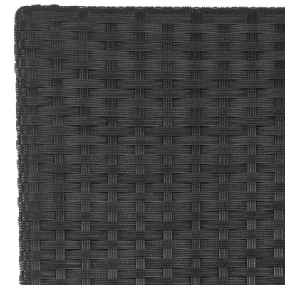 Bethel Black Wicker and Aluminum Bar Stool