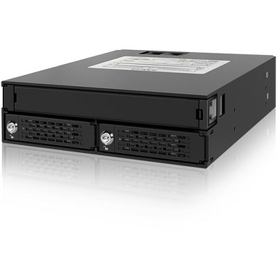 Icy Dock MB994IKO-3SB Drive Enclosure for 5.25" 6Gb/s SAS, Serial ATA/600 - Serial ATA/600 Host Interface Internal - Black - 2 x HDD Supported