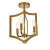 Elegant Lighting Kiera 3 lights flush mount in brass - 3 of 4