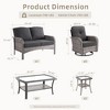 XIZZI Outdoor Patio Swivel Chair Conversation Set, 3/5/7/8 Piece Sofa Sets w/ Side Table, 360° Swivel Seats & Optional Coffee Table/Loveseat - 3 of 4