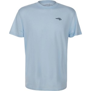 Reel Life Neptune Ocean Washed Dark Tropics Block T-Shirt - Omphalodes - 1 of 2