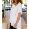 Women's Giving In V Neck Spliced Top - One Eleven North - 4 of 4