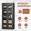 Mlezan Display Cabinet: Glass Doors, 4 Adjustable Shelves, Locking Case. Ideal for Home, Office, or Clinic. Assembly Required. - 3 of 4