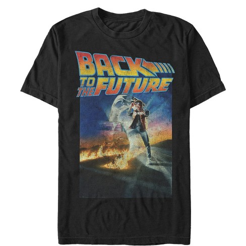 Men's Back to the Future Retro Marty McFly Poster T-Shirt - Black - Medium