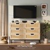 6-Drawer Tall Dresser for Bedroom, Rattan Storage Organizer for Closet, Living Room, Hallway, Entryway - 2 of 4