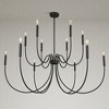 LNC Dolohovstrout 12 -Light  47.2" Modern Tiered Candle Oversized Chandelier, Black - 4 of 4
