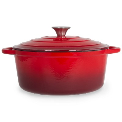 Lexi Home Enameled 5 Qt. Cast Iron Dutch Oven Braiser - Blue : Target