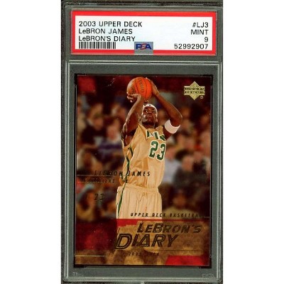 LeBron James Rookie Card 2003-04 Upper Deck Diary #LJ3 PSA 9