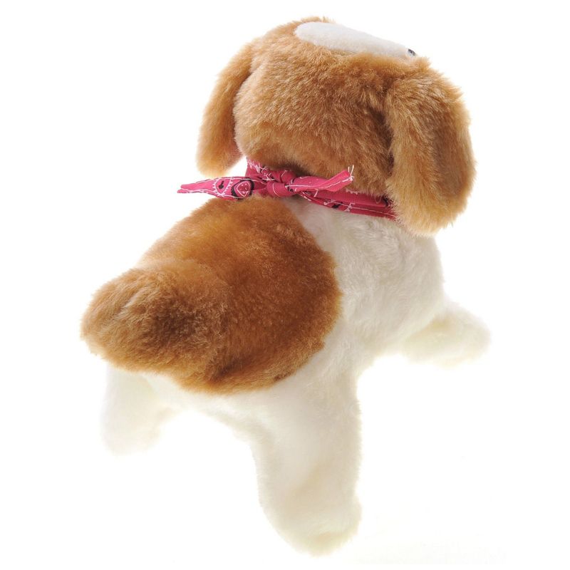 Insten Cute Barking Dog Toy, Somersault Puppy Toys Can Sit, Walk, And Flip, White and Brown, 2 of 8