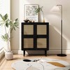 APRILSOUL 4-Doors Rattan Mesh Storage Cabinet, Sideboard with Eight Storage Spaces, for Entryway, Living Room, Hallway - 2 of 4