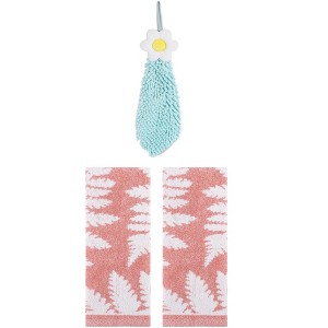REGALWOVEN 3 Pcs Soft Absorbent Decorative Hand Towels for Bathroom Kitchen - 1 of 4