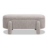 NicBex Modern 49" Storage Bench Oval Accent Stools with Boucle Fabric and Wood Frame for Bedroom and Entryway - 3 of 4