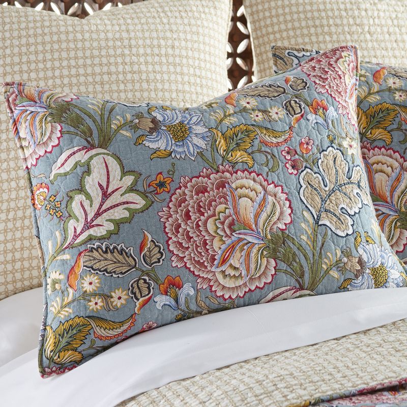 Calafel Floral Quilt and Pillow Sham Set - Levtex Home, 4 of 5