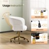 Karl Home | 25.1 Inch Velvet Ring Backrest Swivel Office Chair - 4 of 4