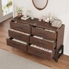6 Drawer Dresser for Bedroom, 52"W Wooden Chest of Drawers with Metal Legs, Clothes Storage Organizer, Dresser TV Stand for Hallway - 2 of 4