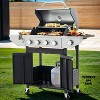 ELJGET 4-Burner Propane Gas Grill with Side Burner, 46700 BTU Outdoor Cooking Stainless Steel BBQ Grills Cabinet, Black - 2 of 4