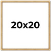 PosterPalooza | Square Classic Modern Gold Picture Frame - UV Acrylic, Foam Board Backing, Hanging Hardware - 2 of 4
