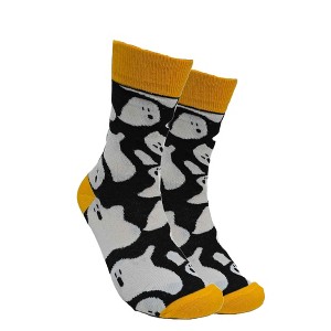 Ghost Socks Women Sock Size 9-11 (Women's Sizes Adult Medium) - Black from the Sock Panda - 1 of 3