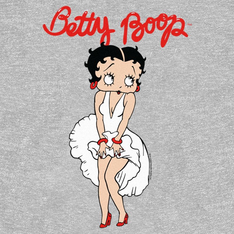 Women's Betty Boop Classic White Dress Betty T-Shirt, 2 of 4