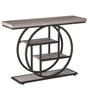NicBex 31.49" H 4-Tier Console Table with Open Storage Shelves Sofa Table for Entryway Living Room - 1 of 4