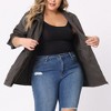 Agnes Orinda Women's Plus Size Winter Zipper Drawstring Waist Long Sleeve with Pockets Fashion Jackets - 2 of 4