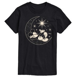 Men's - Disney - Mickey On Celestial Moon Short Sleeve Graphic T-Shirt - 1 of 4