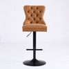 TOAOTBNBOB Adjusatble Swivel Barstools Set of 2, Comfortable Bar Chairs with Hand-pulled Buttons, Modern Counter Height Stools for Kitchen - 2 of 4