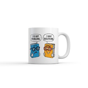 Crazy Dog Problems and Solutions Mug Funny Sarcastic Math and Science Graphic Novelty Coffee Cup-11oz - 1 of 4